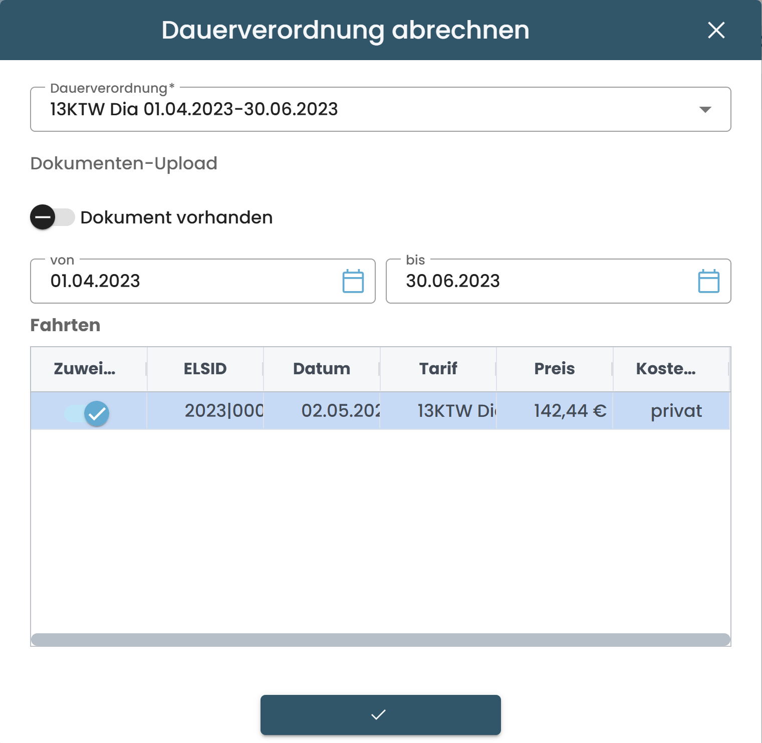 Dauerverordnung-abrechnen-Dialog Dauerverordnung-abrechnen-Dialog