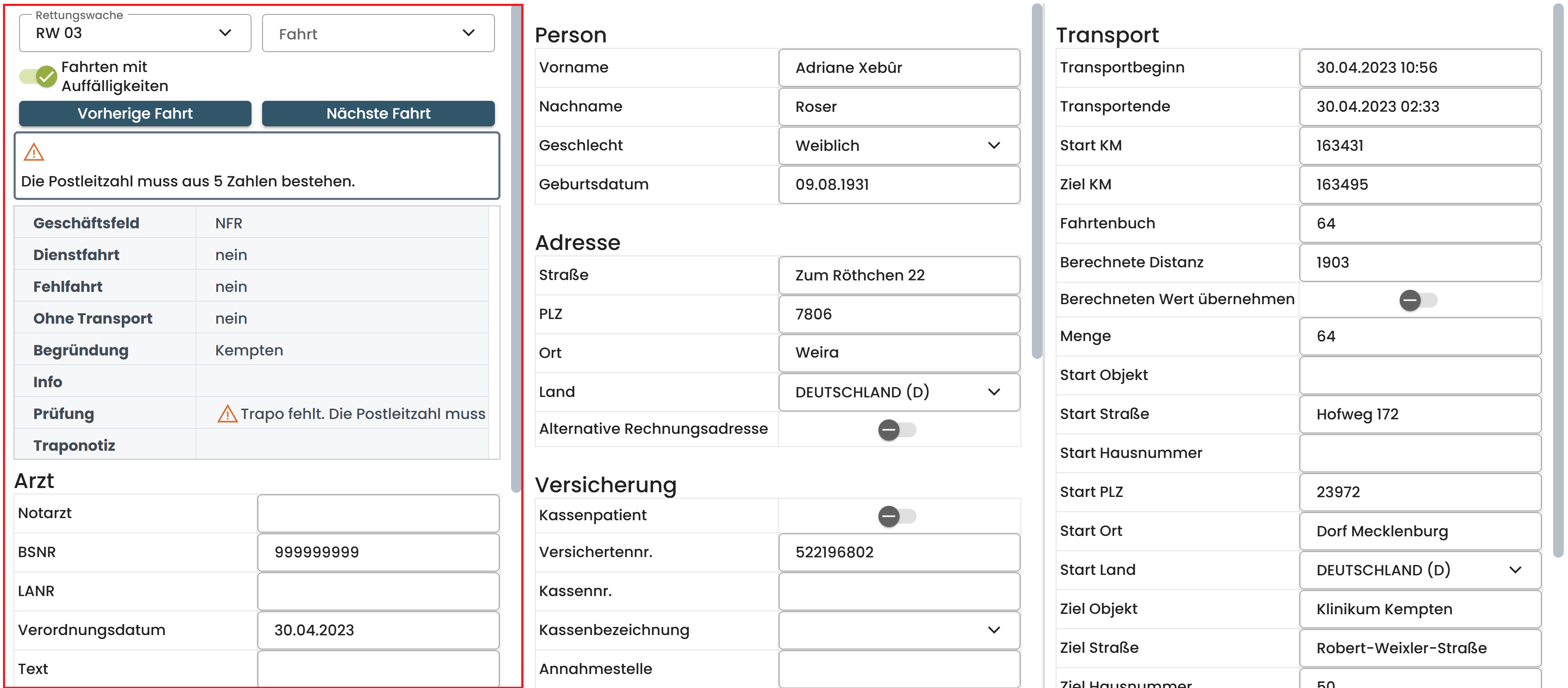 linke Spalte linke Spalte