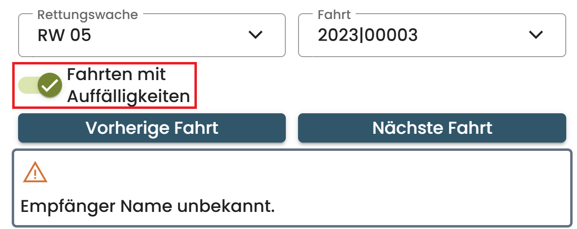 Auffälligkeiten-Schalter Auffälligkeiten-Schalter