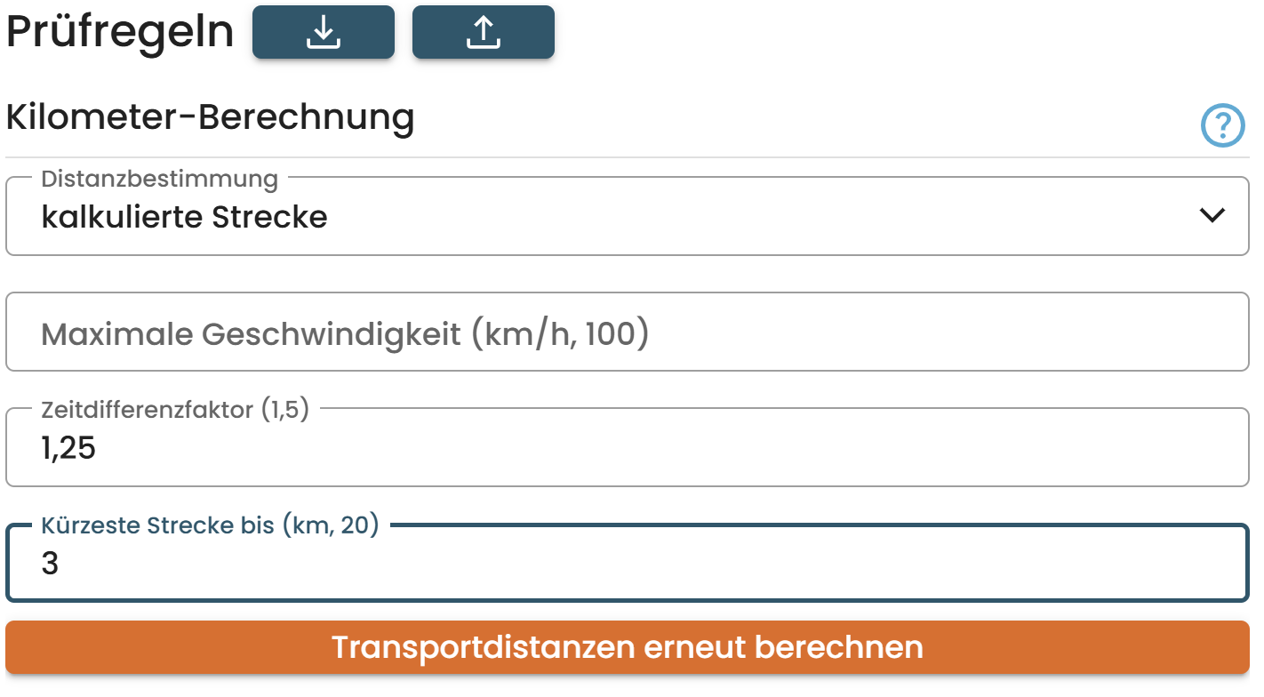 Kilometer-Berechnung Kilometer-Berechnung
