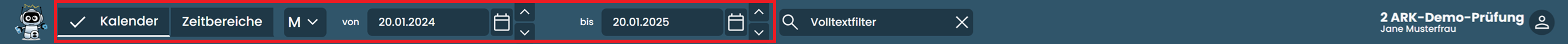 Toolbar datumsfilter Toolbar datumsfilter