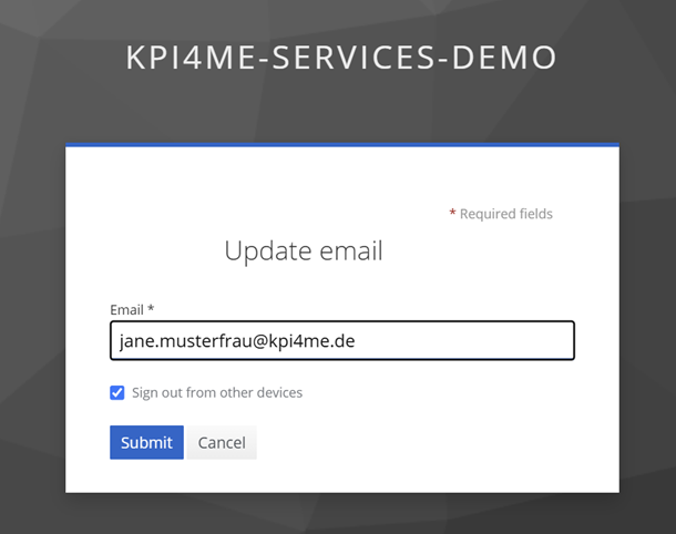 E-Mail-Adresse-Dialog E-Mail-Adresse-Dialog